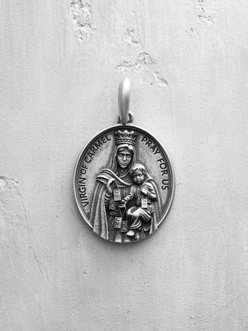 REYTEL Anhänger 'VIRGIN OF CARMEL'‌‌‌‌‌‌‌‌ in Silber: Vorderseite