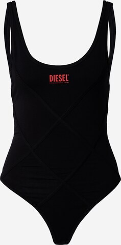 DIESEL - Camisa body 'UDITH' em preto: frente