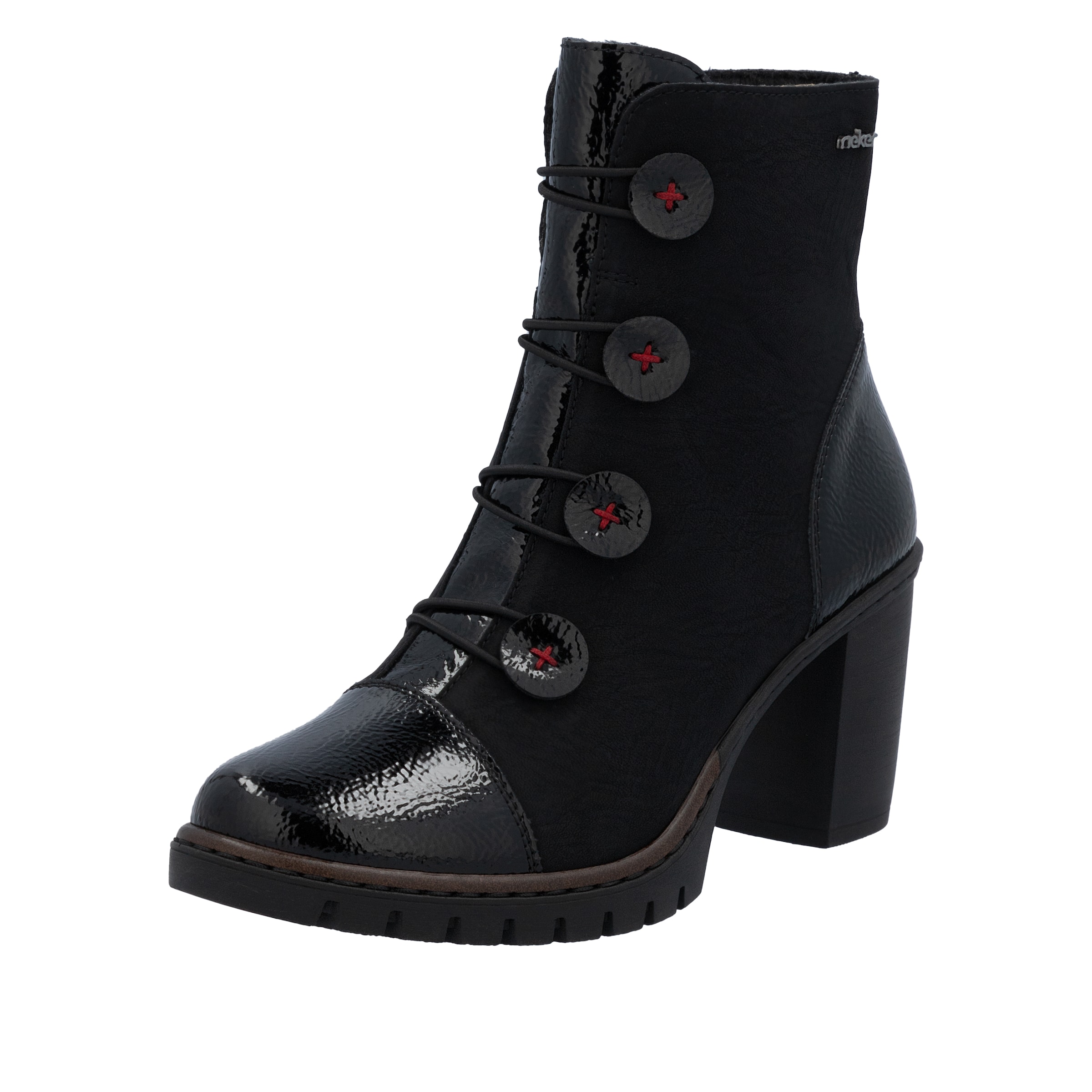 Rieker Bottines en noir, Vue avec produit