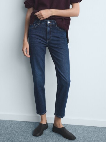 MANGO Slimfit Kavbojke 'NEWMOM' | modra barva: sprednja stran