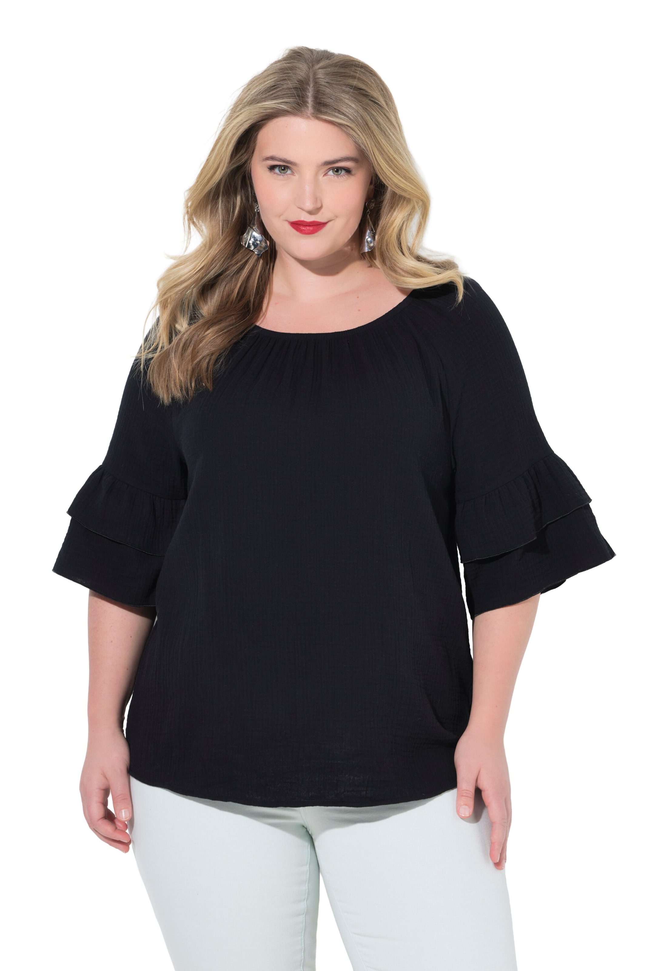 MIAMODA Blouse in Black: front