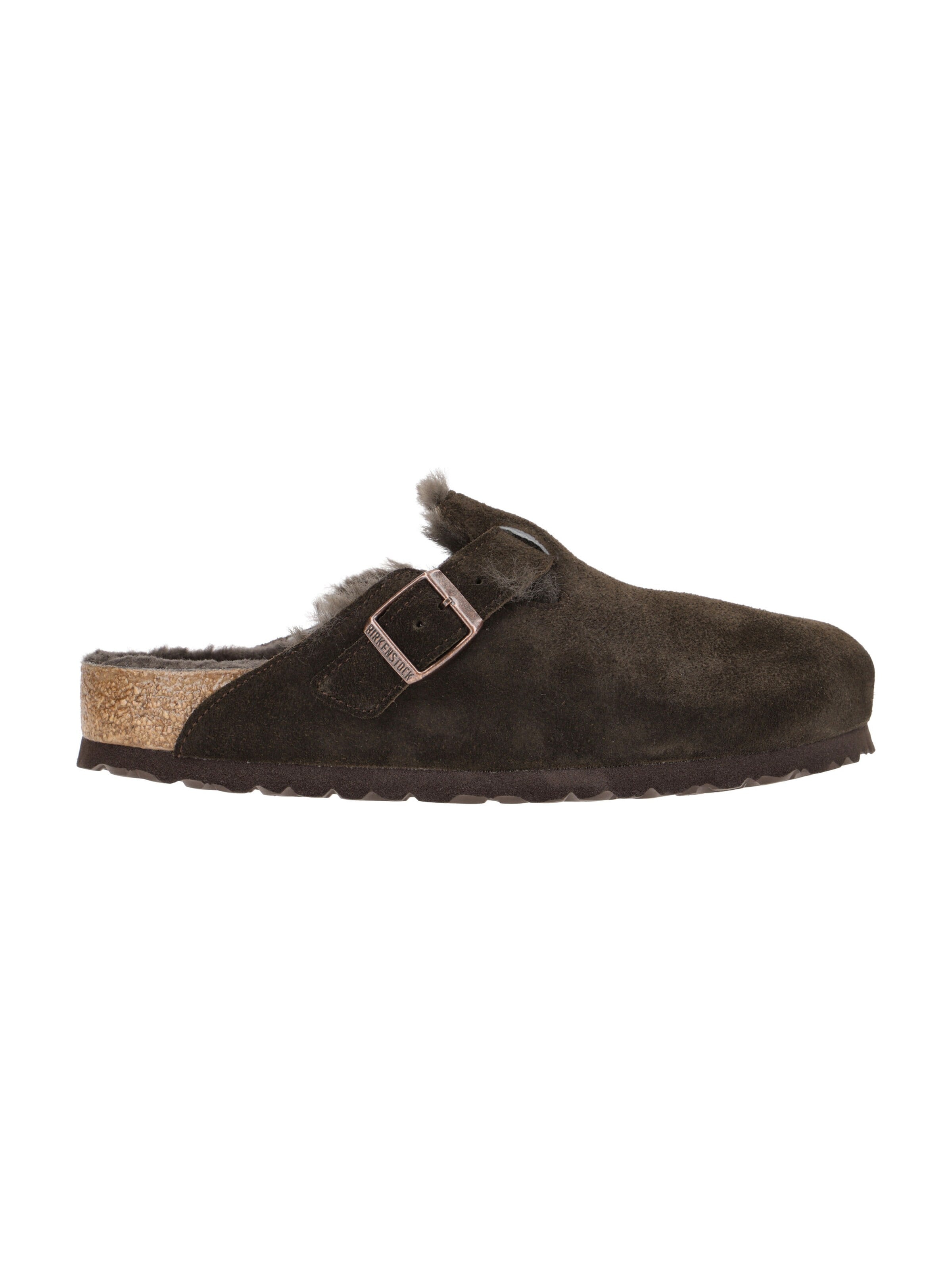 ruda BIRKENSTOCK Naminės šlepetės 'Birkenstock Boston Shearling Pantolette braun Normal-Weit 1020567'