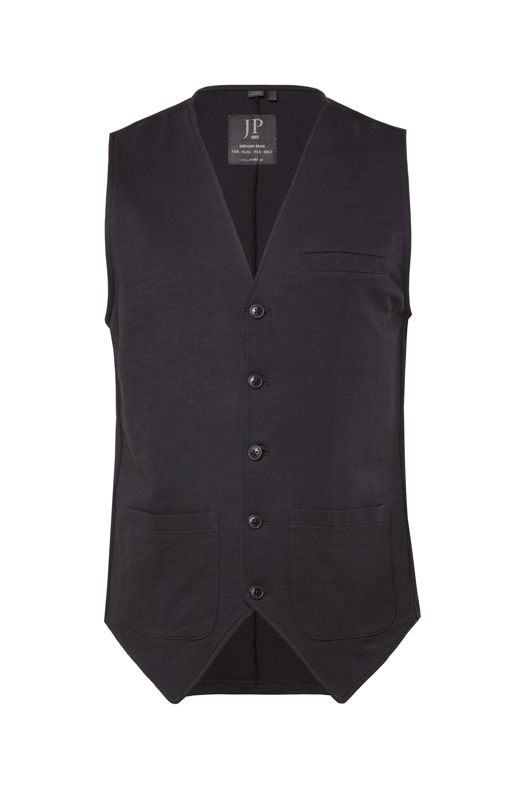 JP1880 Weste in Schwarz: Vorderseite