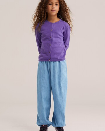 WE Fashion Knit cardigan in Purple