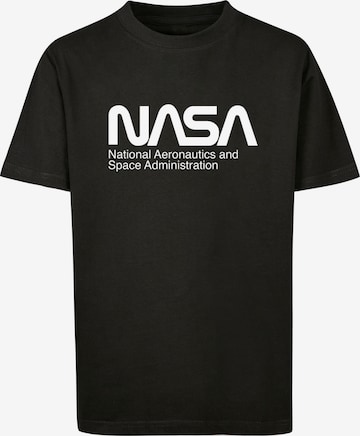T-Shirt 'NASA Aeronautics And Space' F4NT4STIC en noir : devant
