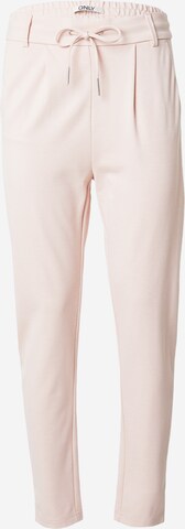 Slimfit Pantaloni con pieghe 'Poptrash' di ONLY in beige: frontale