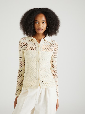 Lovechild 1979 Gebreid vest 'Laga' in Beige: voorkant