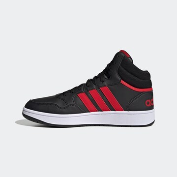 Baskets hautes 'Hoops 3' ADIDAS ORIGINALS en noir : devant