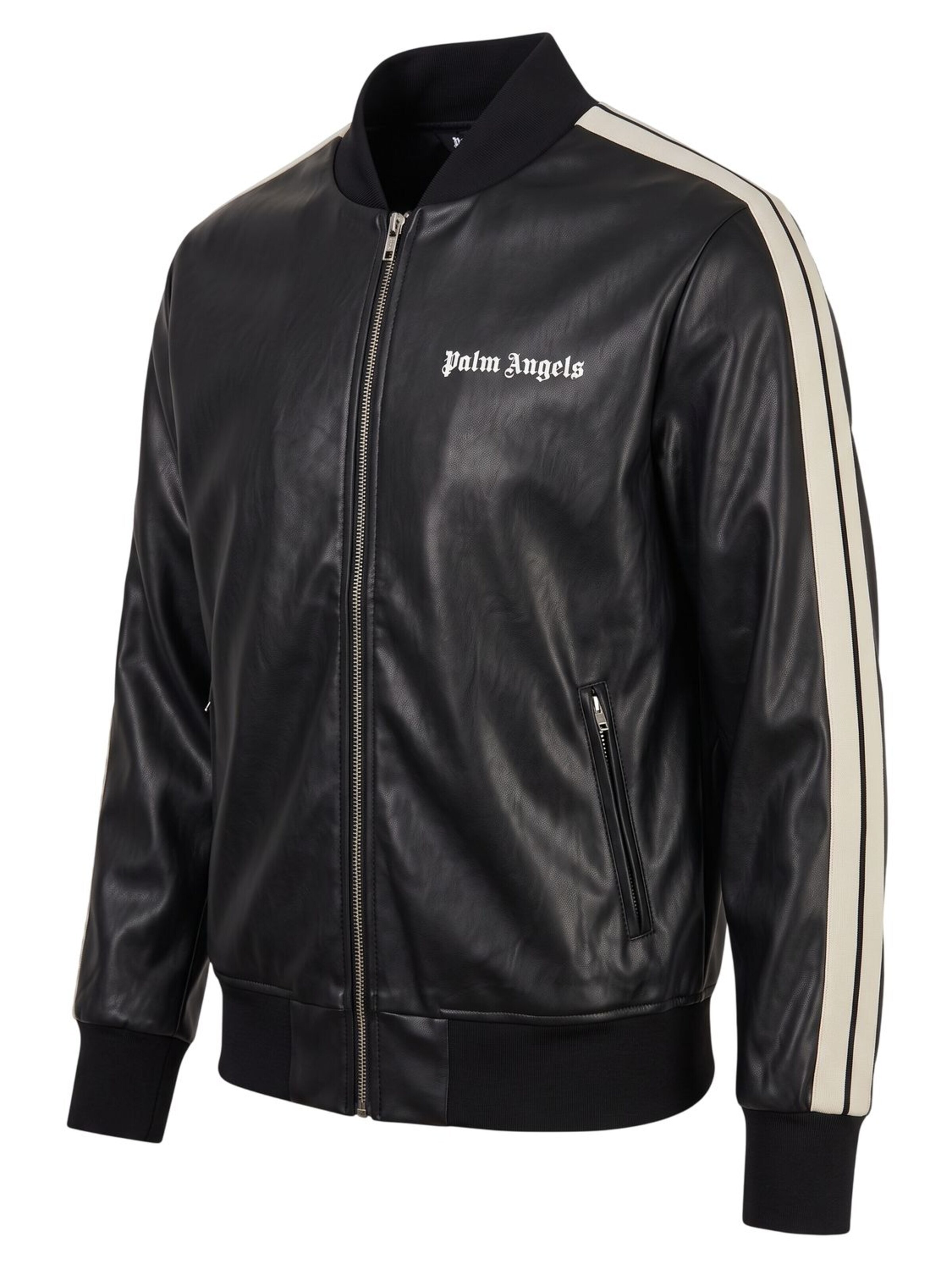 Palm Angels Tussenjas 'Palm Angels Kunst-Lederjacke Schwarz Herren' in Gemengde kleuren