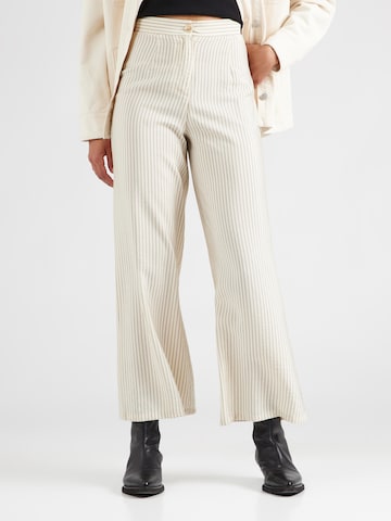 ABOUT YOU Wide leg Bandplooibroek 'Asya' in Wit: voorkant