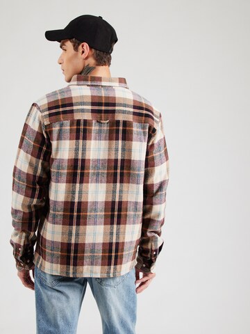 Iriedaily Comfort fit Button Up Shirt 'Chillax Lumber' in Beige