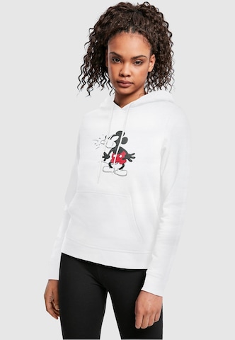 ABSOLUTE CULT Sweatshirt 'Mickey Mouse - Tongue' in Weiß: predná strana