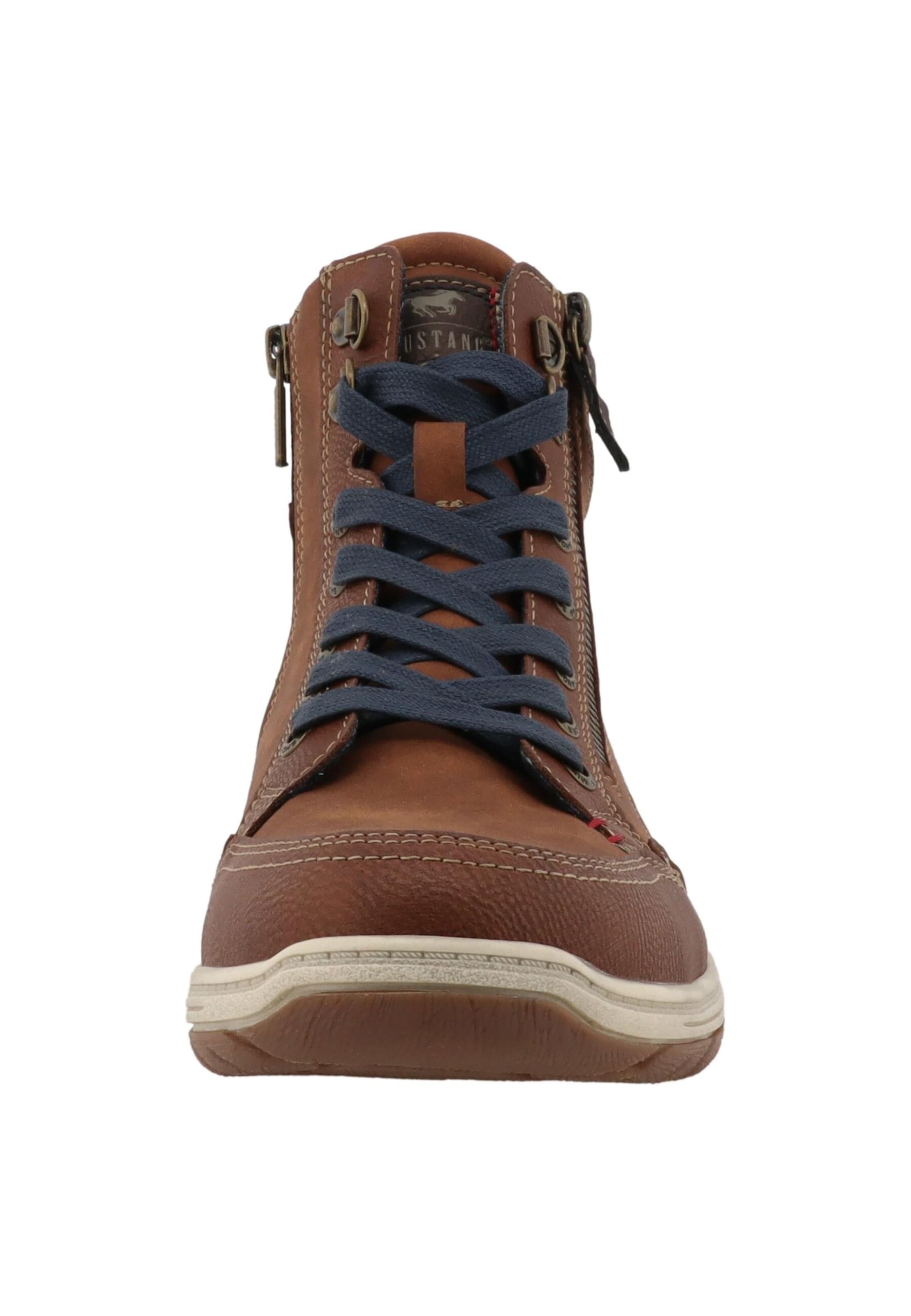 MUSTANG Ботинки на шнуровке 'Benedetto' в Коричневый