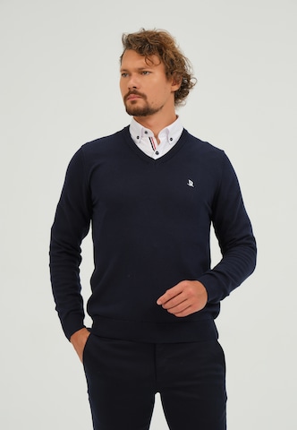 Giorgio di Mare - Pullover em azul: frente