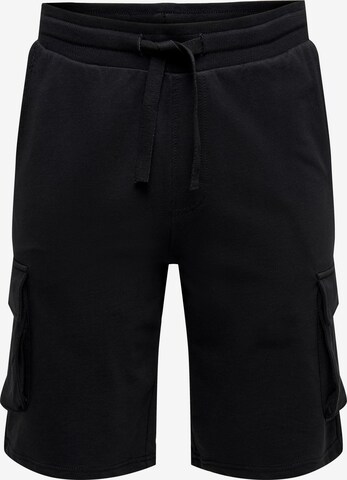 Regular Pantalon cargo 'Kendick' Only & Sons en noir : devant