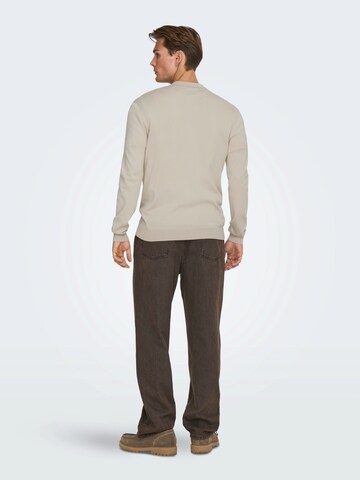 Only & Sons Pullover 'ONSWYLER' in Beige
