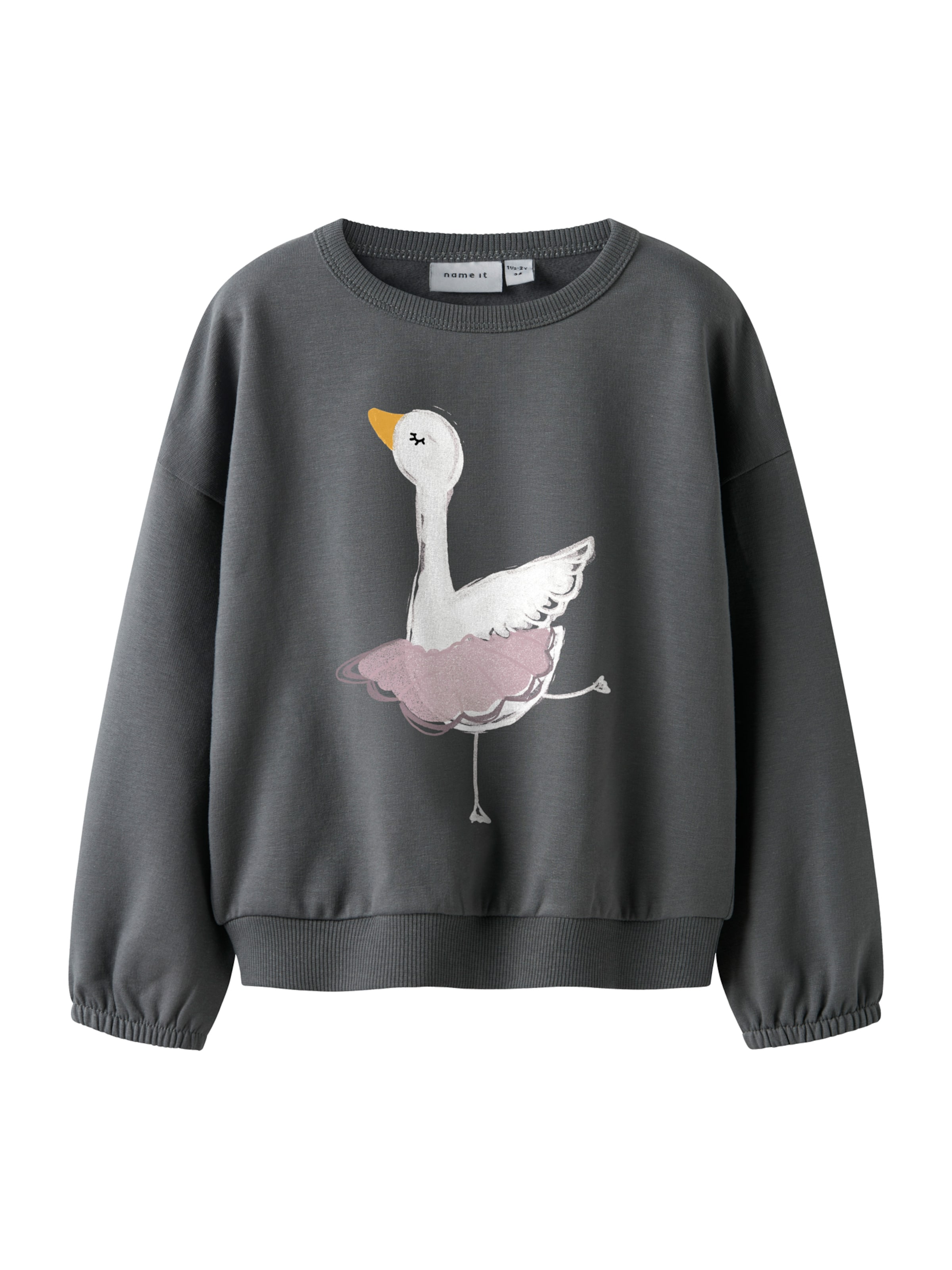 NAME IT Sweatshirt 'NMFSwana' in Grey: front