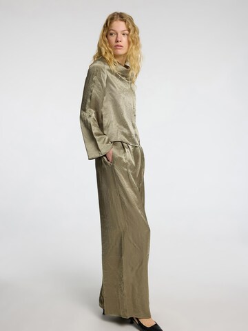 SELECTED FEMME Wide leg Bandplooibroek in Groen