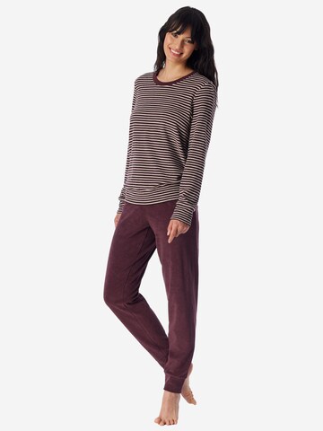 SCHIESSER Pyjama ' Casual Essentials ' in Bruin