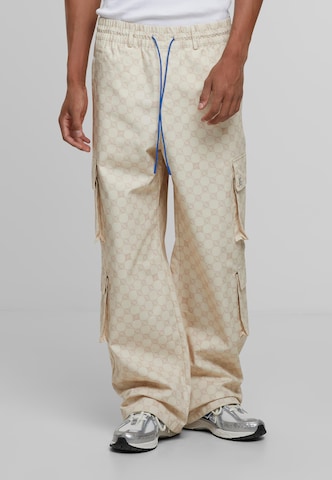 Pequs Loosefit Cargobroek in Beige: voorkant