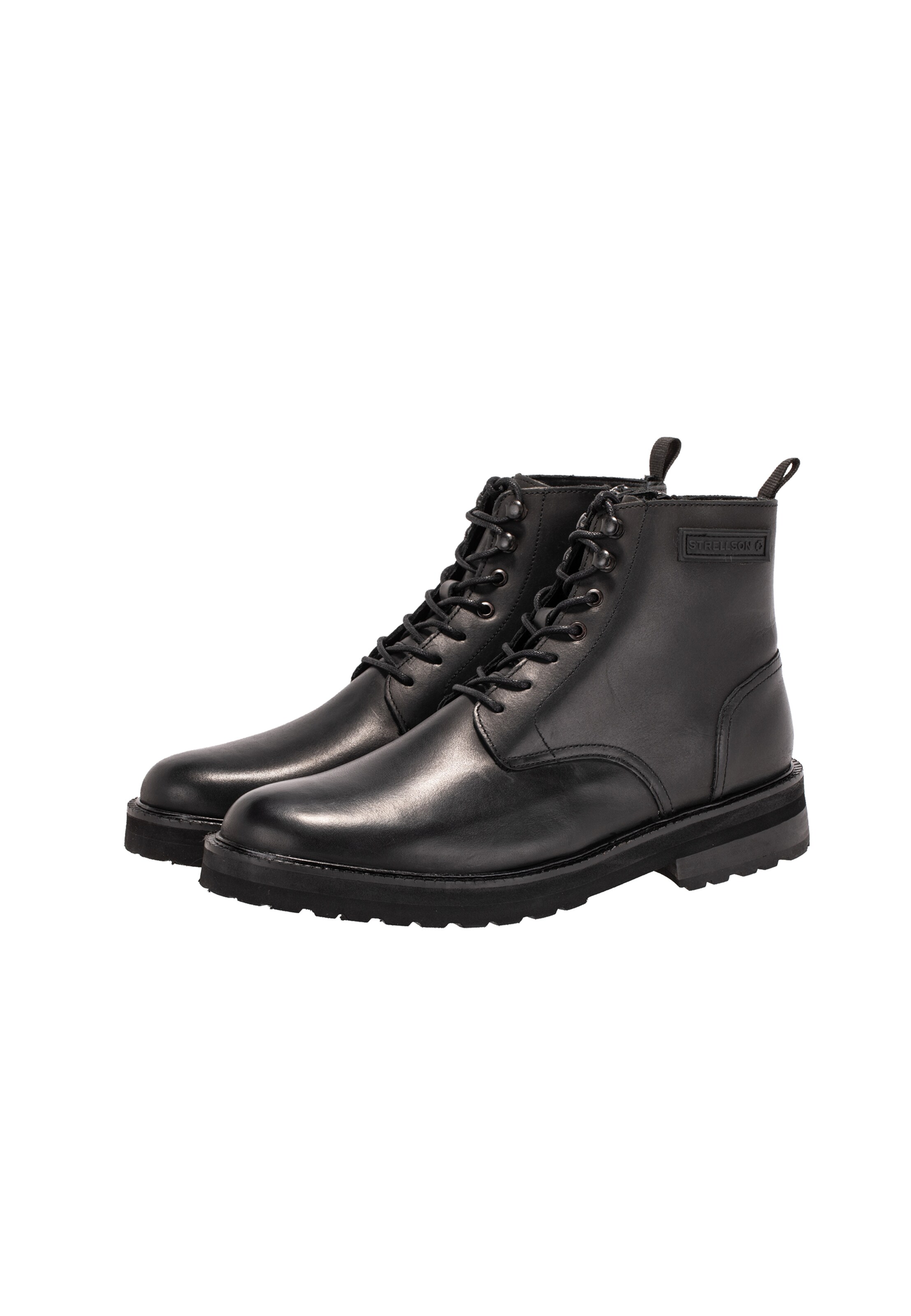 STRELLSON Lace-up boots 'Scott Pineham' in Black