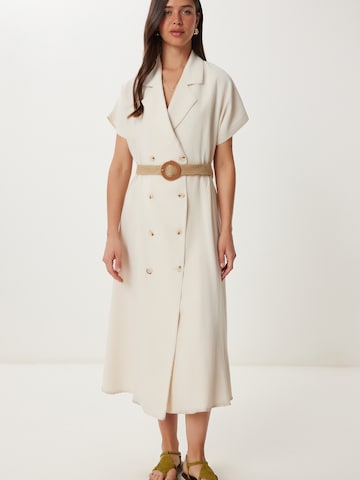 Robe-chemise Happiness İstanbul en blanc : devant