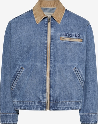 Calvin Klein Jeans Välikausitakki 'MAXWELL' koossa XS värissä beige / sininen denim, Tuotenäkymä