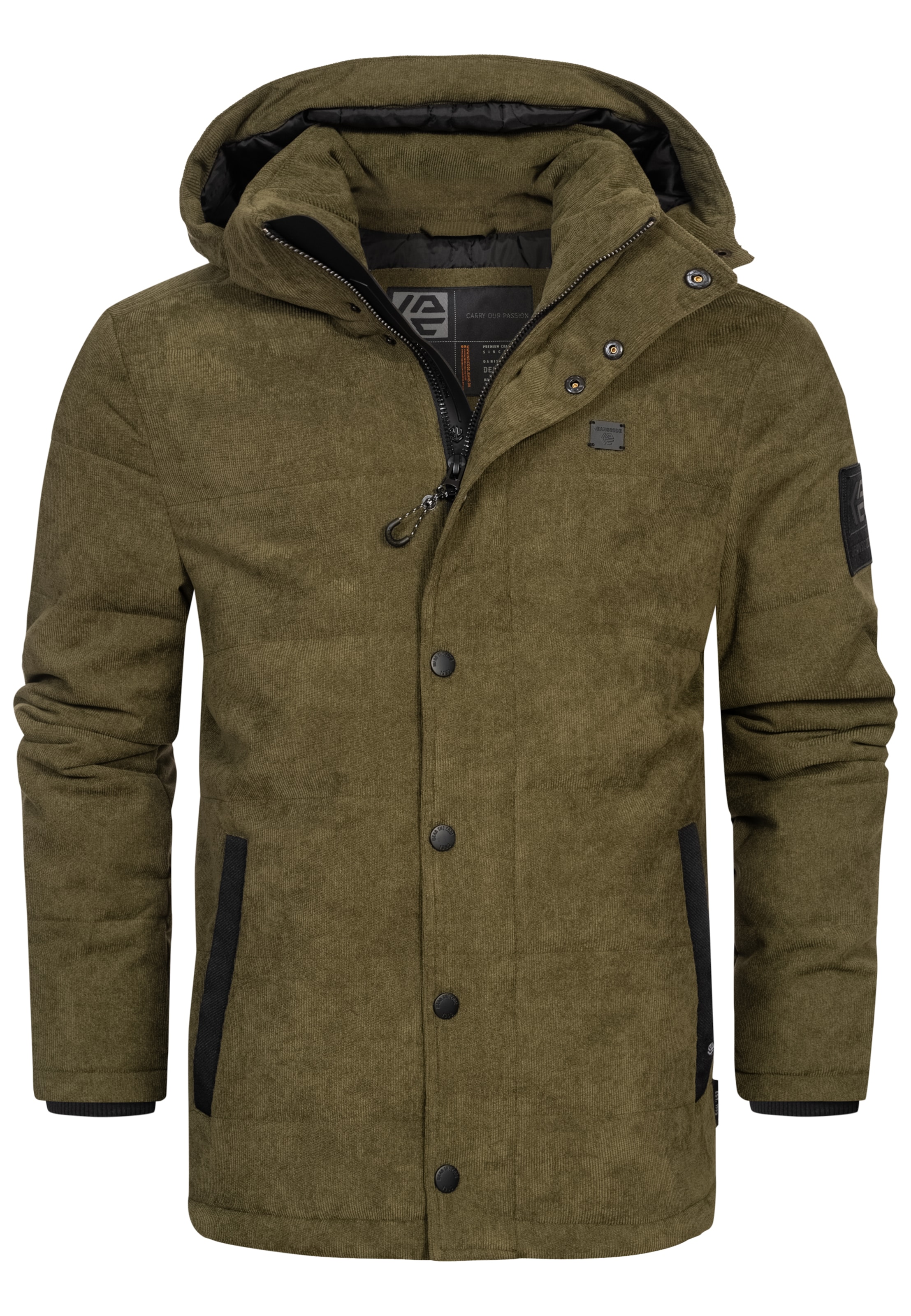 INDICODE JEANS Winter jacket 'Olime' in Green: front