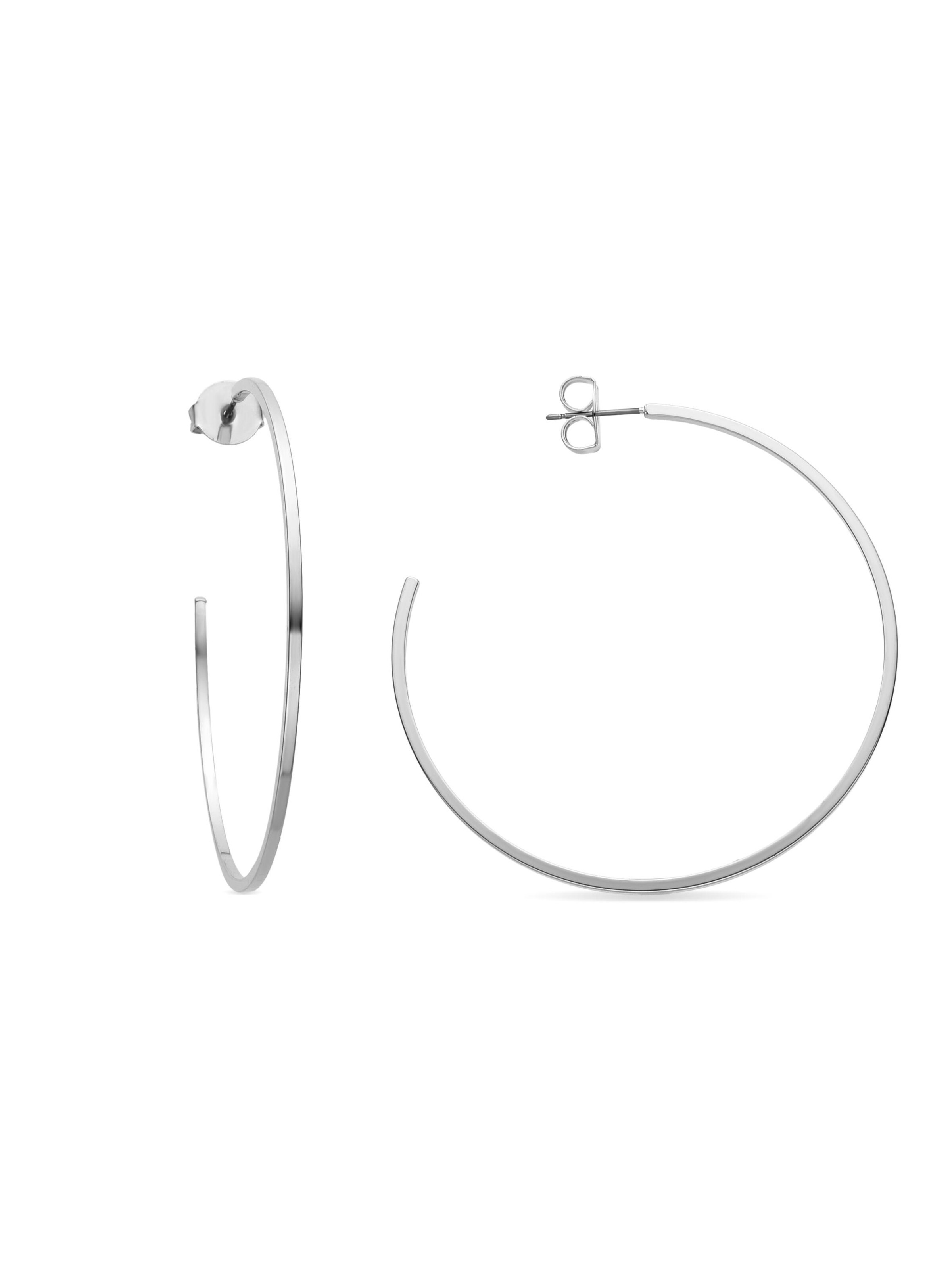 Boucles d'oreilles 'Adron' Luxenter en argent : devant