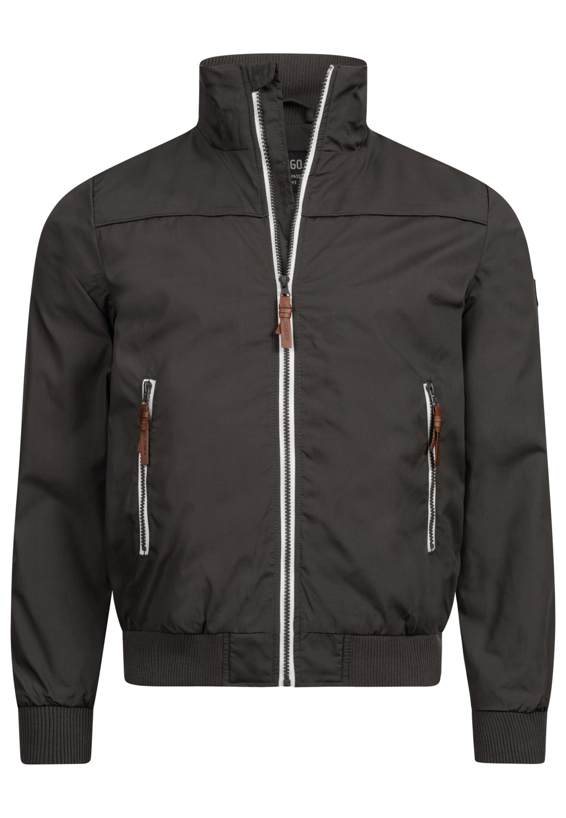 INDICODE JEANS Tussenjas 'Ivano' in Grijs: voorkant