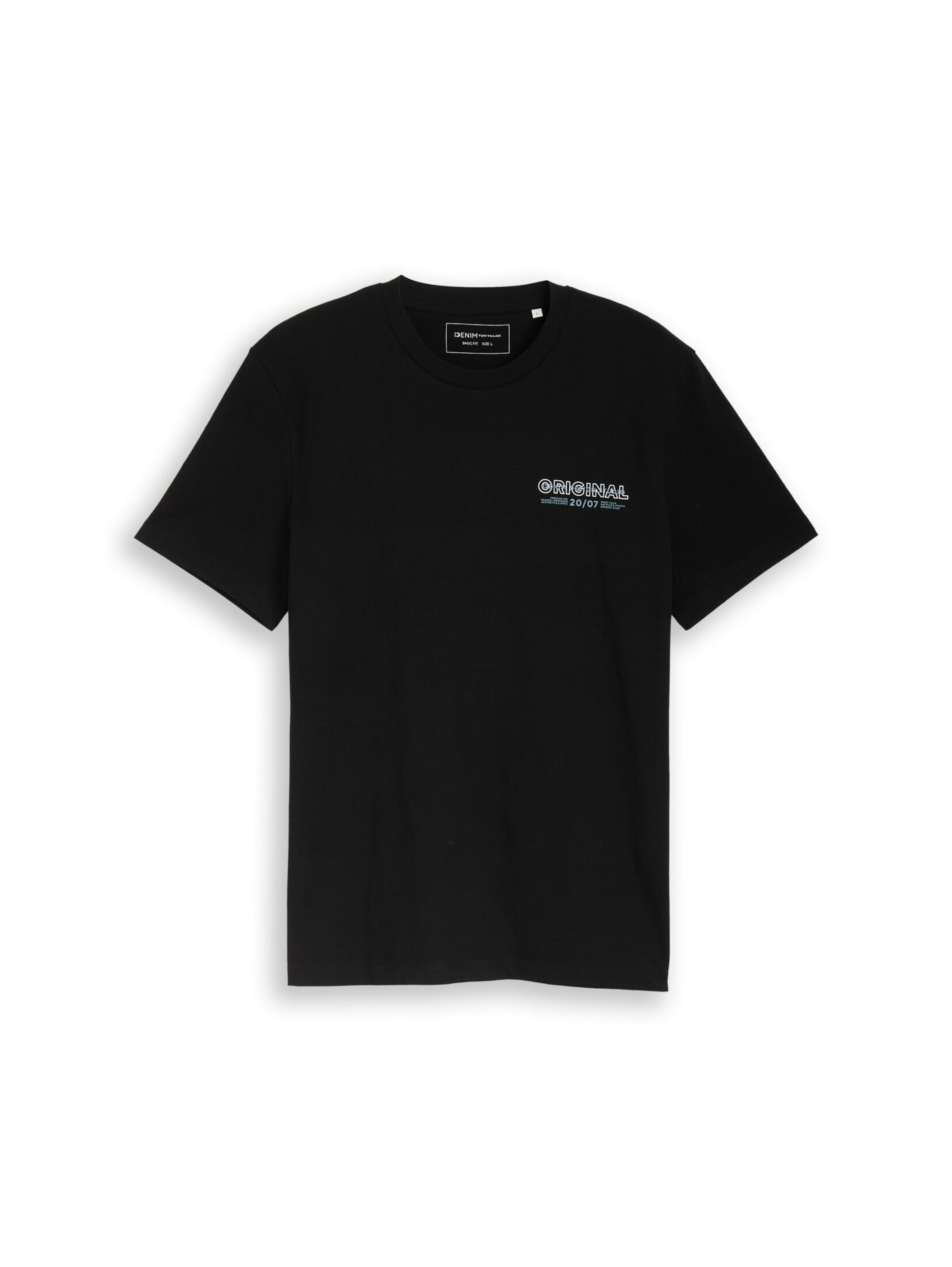 TOM TAILOR DENIM Μπλουζάκι σε μαύρο: μπροστά