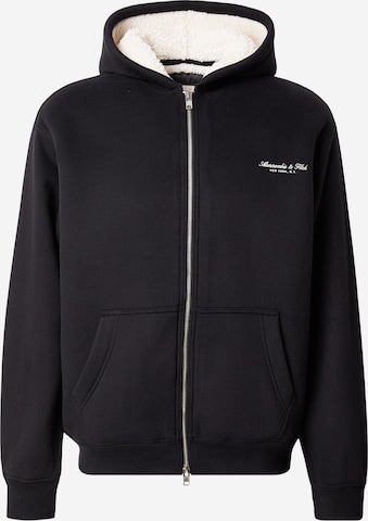 Abercrombie & Fitch Кофта на молнии в Черный: спереди