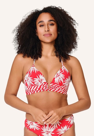 LingaDore - Triángulo Top de bikini en rojo: frente