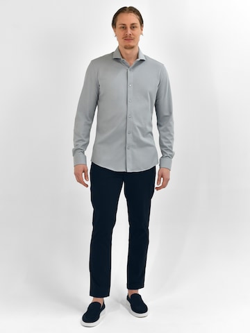 Vercate - Slim Fit Camisa clássica 'No. 19' em cinzento: frente