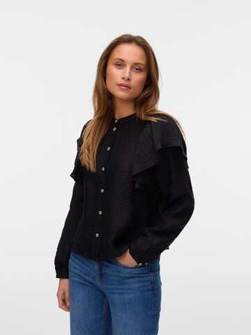 VERO MODA Blouse 'VMMoa' in Zwart: voorkant