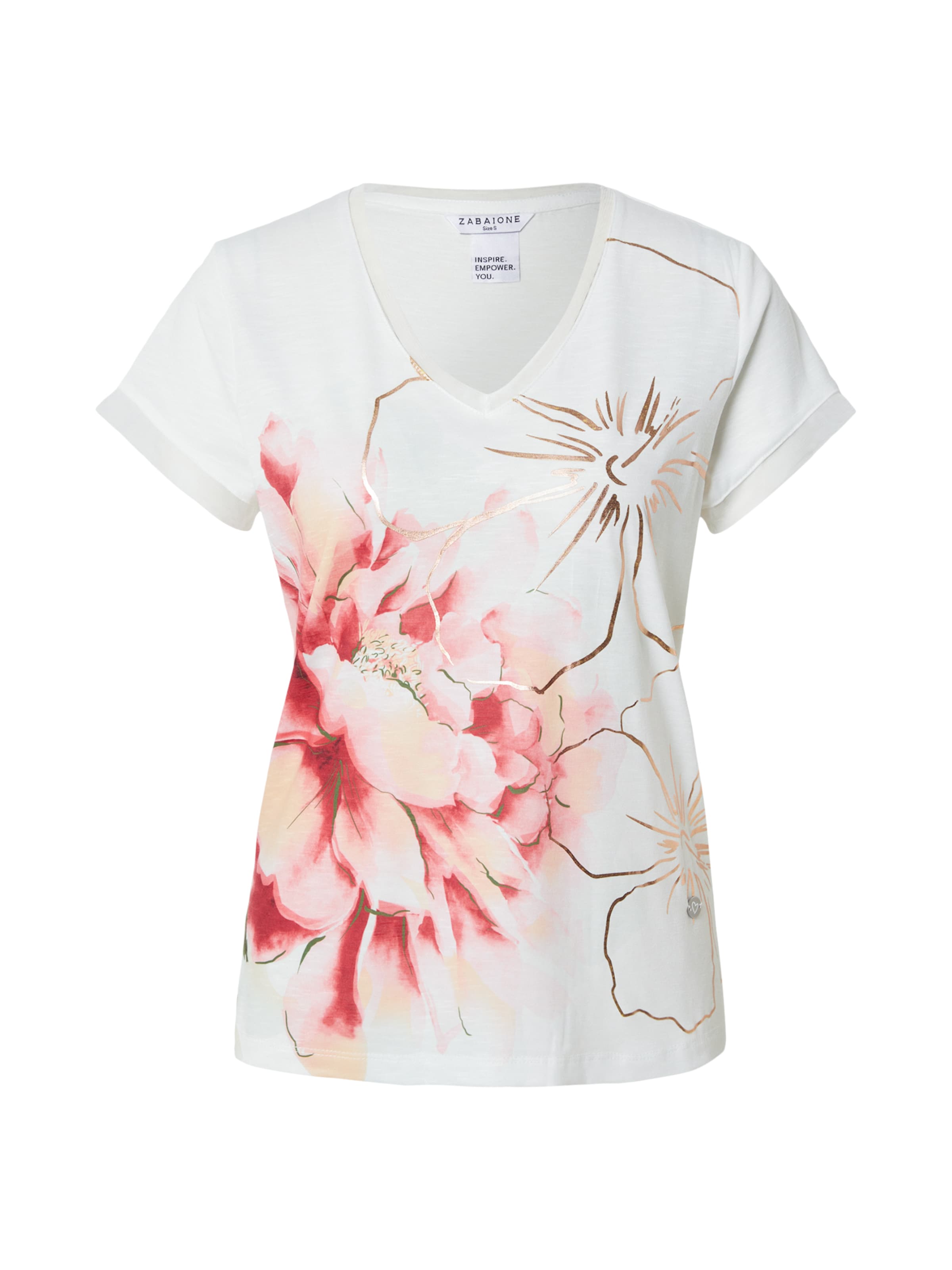 ZABAIONE Футболка 'Da44la' в Белый: спереди