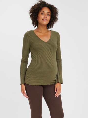 Vero Moda Maternity Tričko 'VMMGlassy' – zelená: přední strana