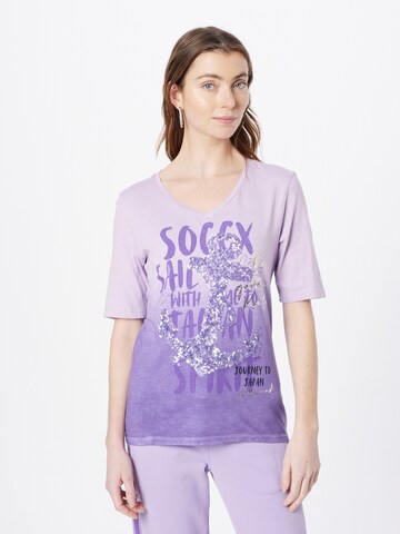 Soccx Shirt 'Konnichiwa' in Purple: front