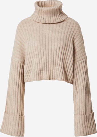 Pull-over Misspap en beige : devant