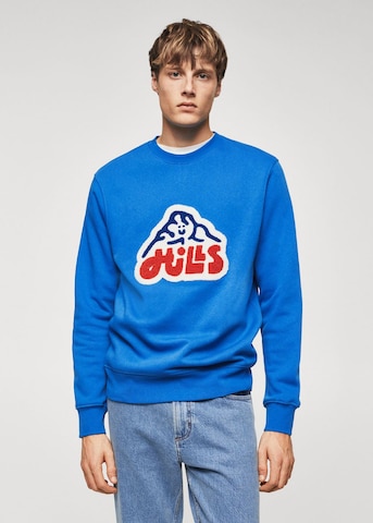 MANGO MAN Sweatshirt in Blue: front