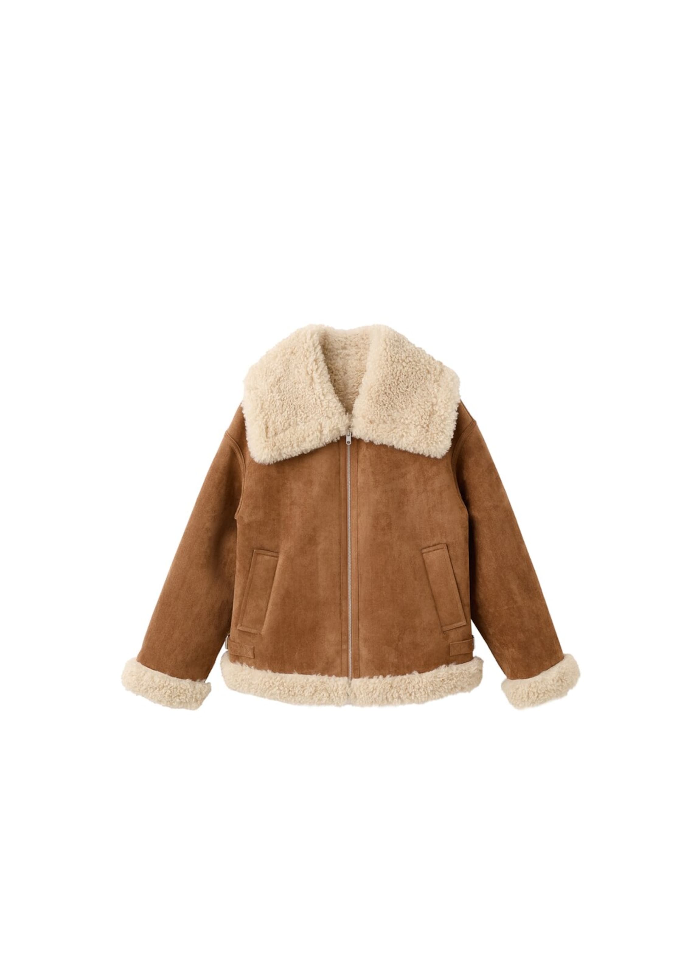 MANGO Winter Jacket 'Adriana' in Brown: front