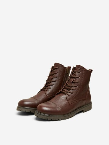 SELECTED HOMME Lace-Up Boots 'THOMAS' in Brown