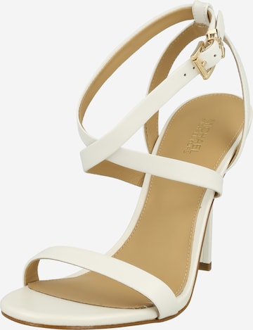 MICHAEL Michael Kors - Sandalias con hebilla 'ASHA' en blanco: frente