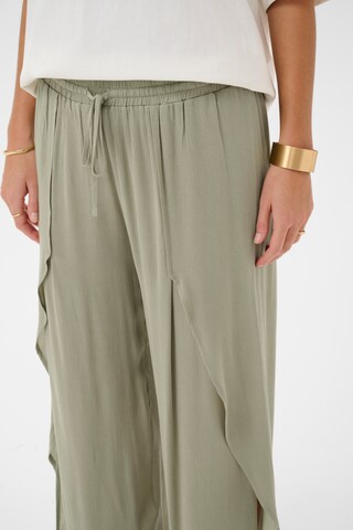 Loosefit Pantalon 'Allie' Cream en vert