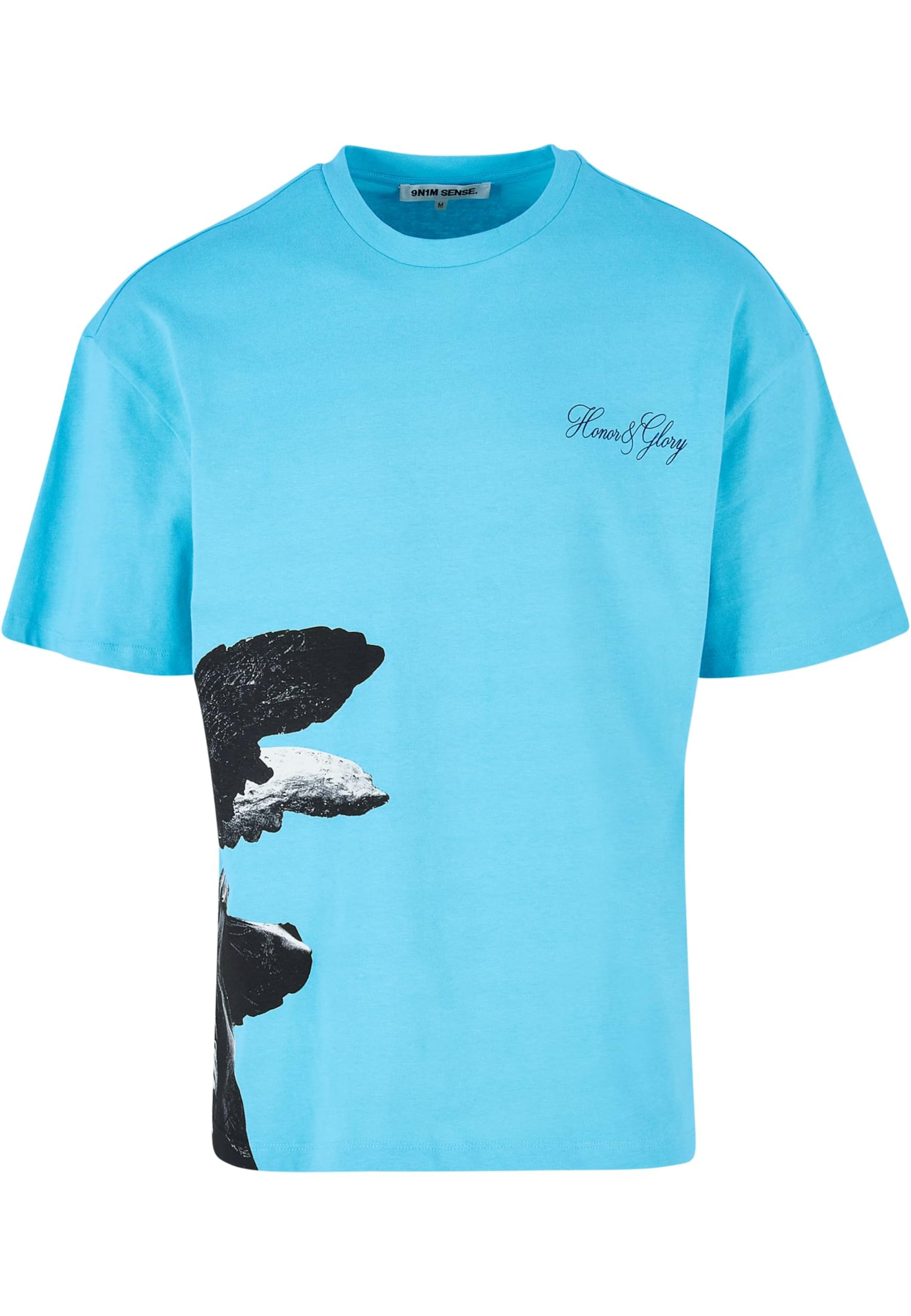 T-Shirt 9N1M SENSE en bleu : devant