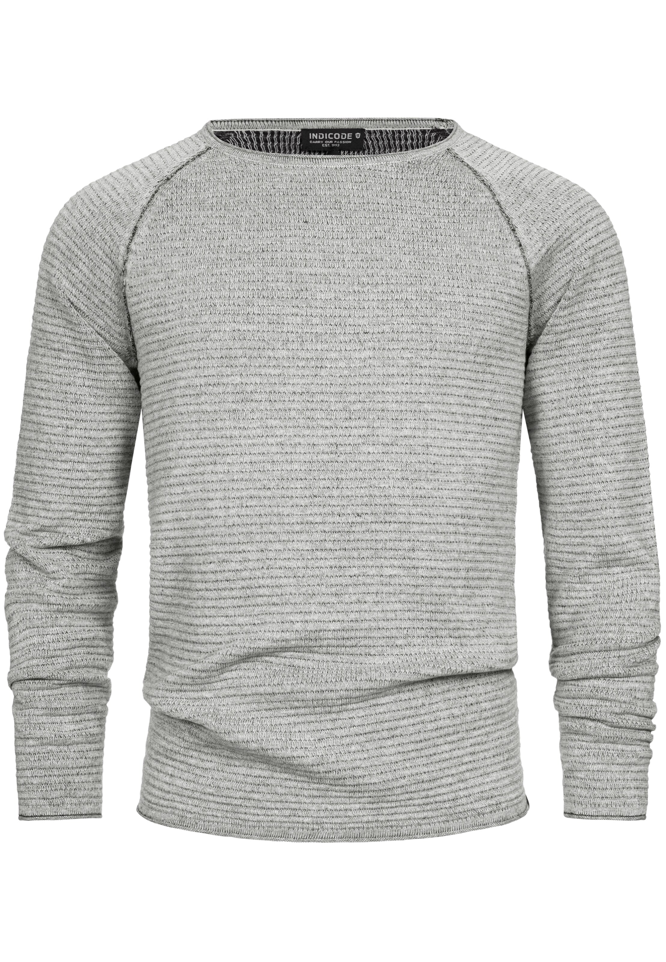 INDICODE JEANS Sweater in Grey: front