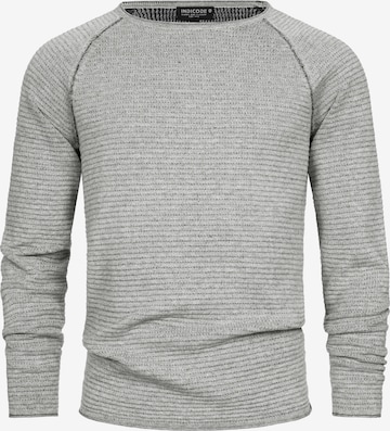 INDICODE JEANS Pullover ' INCamilo in Grau: Vorderseite
