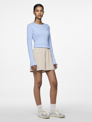 PIECES Regular Broek 'PCBrecca' in Grijs