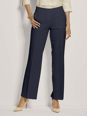 Regular Pantalon à plis MADELEINE en bleu : devant