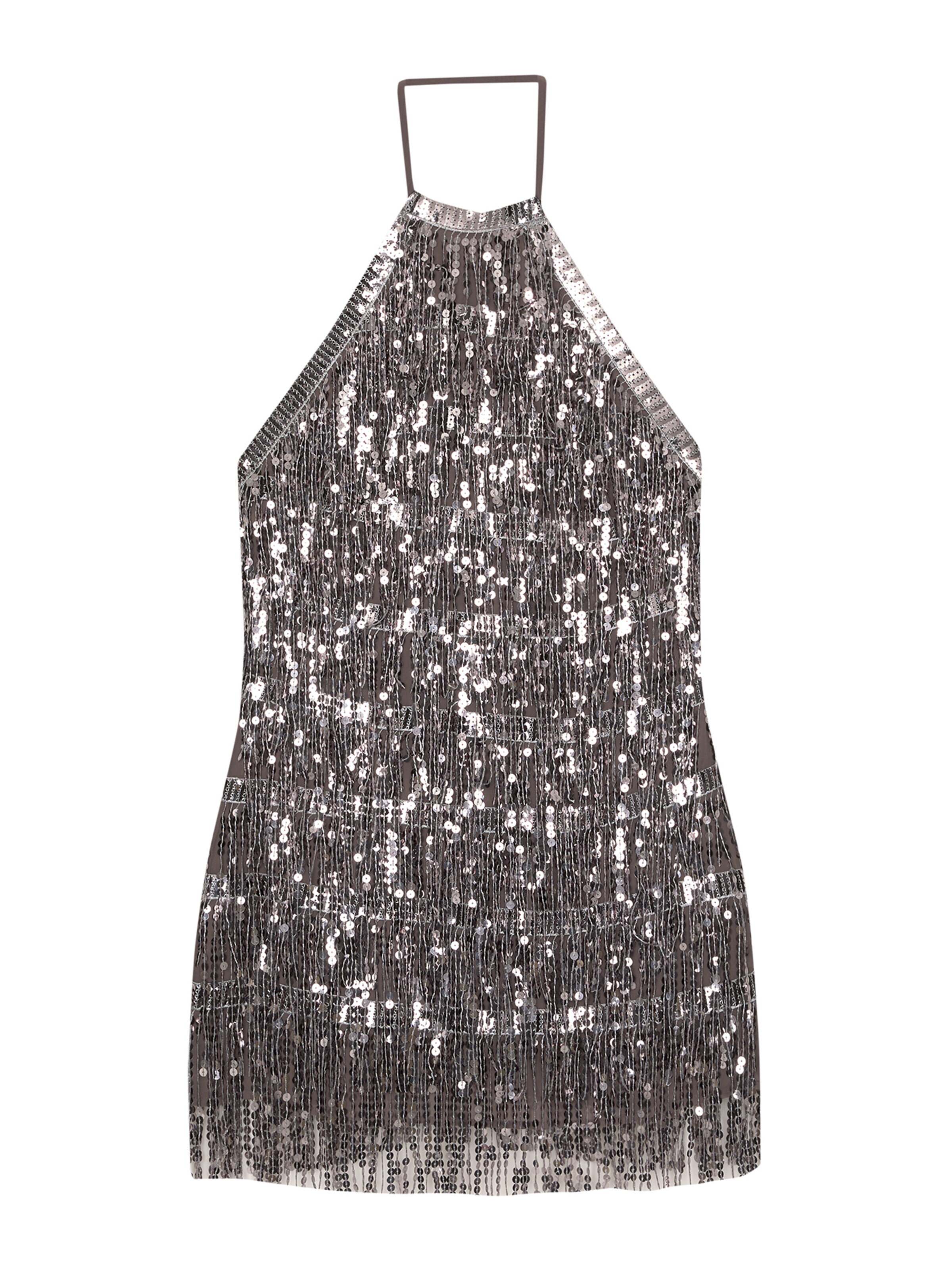 Pull&Bear Kokteilové šaty - Sivá: predná strana